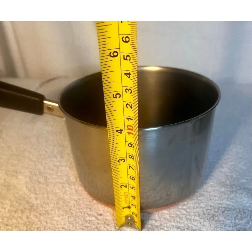 Vintage Revere Ware Stainless Steel Sauce Pan 1.5 Qt Copper Bottom USA